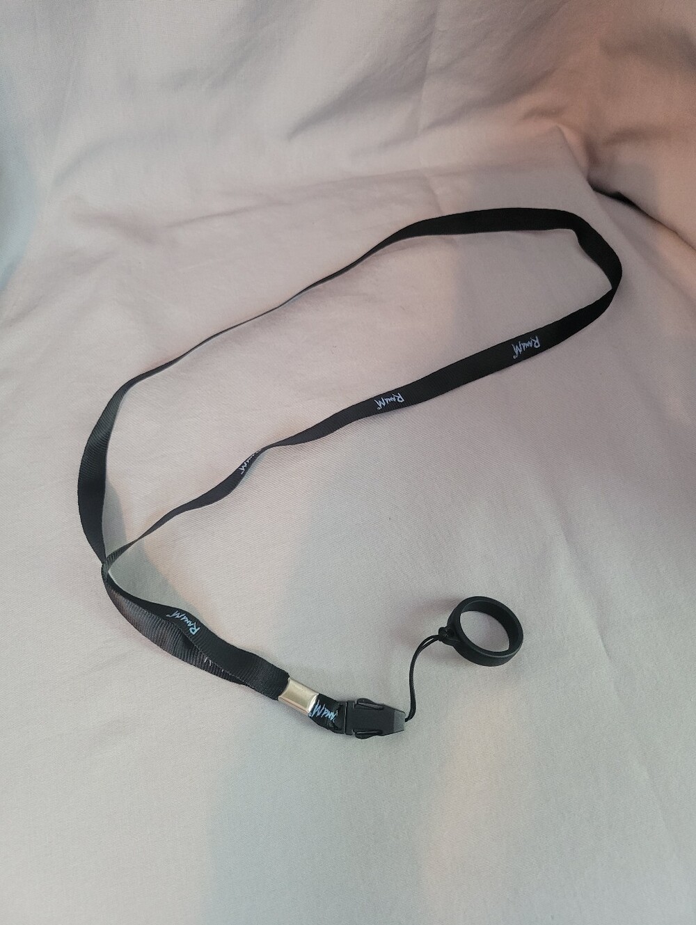 Rick & Morty Black Lanyard with Ring